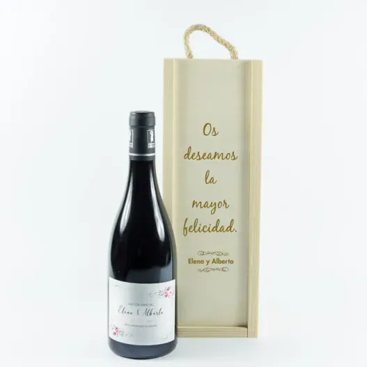 Botella de vino personalizada regalo de boda (Vista alternativa)