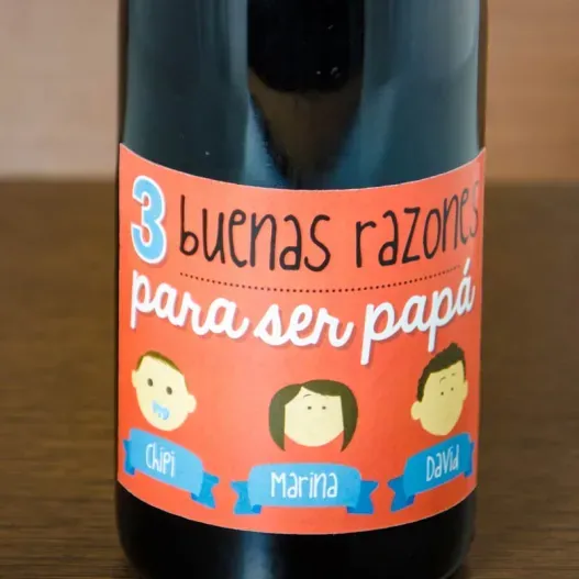 Botella de vino razones para ser pap&aacute;