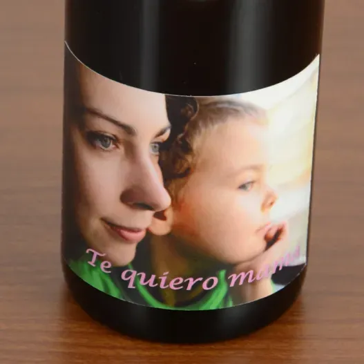 Botella de vino te quiero con foto (Vista alternativa)