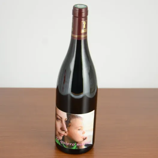 Botella de vino te quiero con foto (Idea de regalo original)