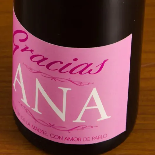 Botella de vino para mujer Gracias (Idea de regalo original)