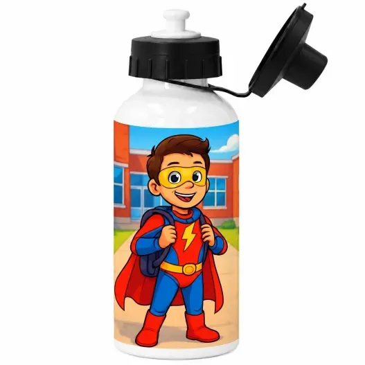 Botella infantil personalizada con retrato IA (Detalle de presentación)