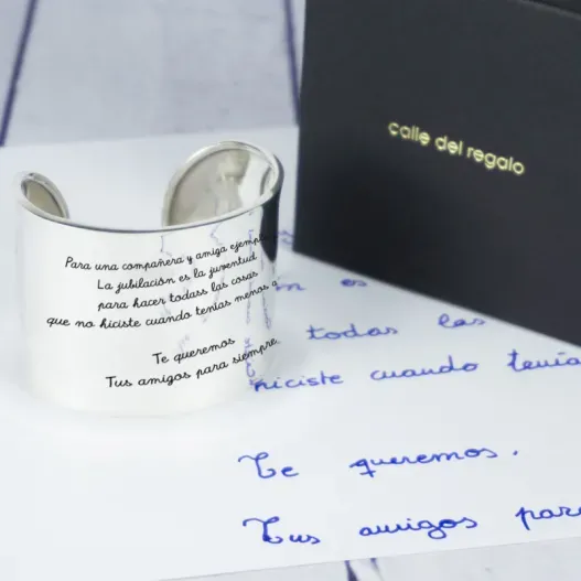 Brazalete de plata personalizado (Foto de catálogo)