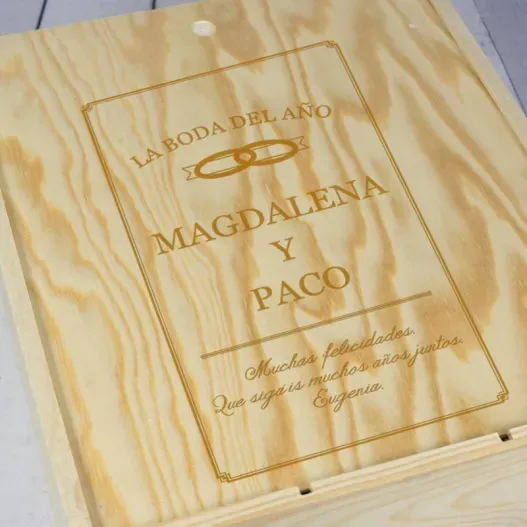 Caja botella de vino especial Bodas (Vista alternativa)