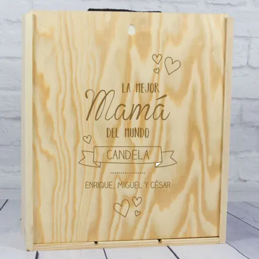 Caja botella de vino especial MAM&Aacute; (Vista alternativa)