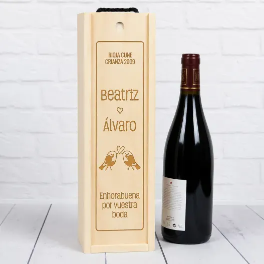 Caja botella de vino para Bodas (Vista alternativa)