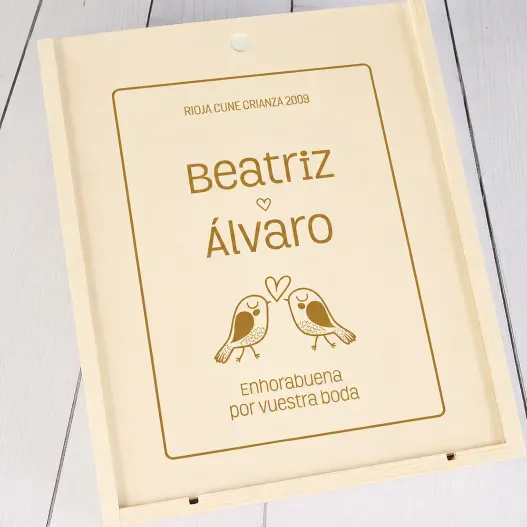 Caja botella de vino para Bodas (Foto de catálogo)