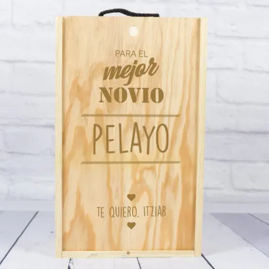 Caja botella de vino para el mejor novio (Foto de catálogo)