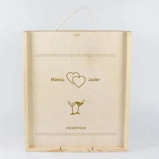 Caja botella de vino para enamorados (Idea de regalo original)