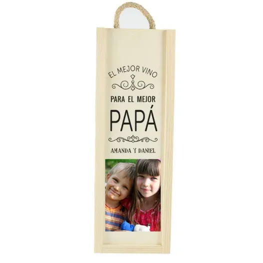 Caja botella personalizada para pap&aacute; o mam&aacute; (Vista secundaria)