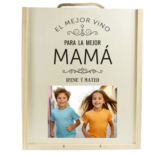 Caja botella personalizada para pap&aacute; o mam&aacute; (Vista alternativa)