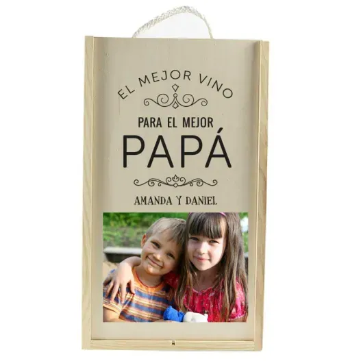 Caja botella personalizada para pap&aacute; o mam&aacute; (Idea de regalo original)