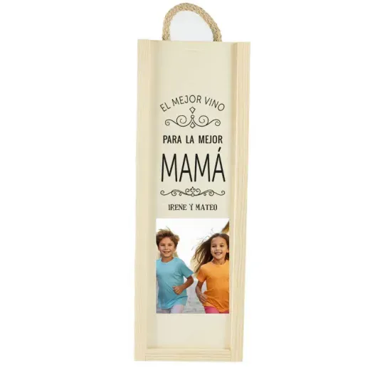 Caja botella personalizada para pap&aacute; o mam&aacute; (Foto de catálogo)