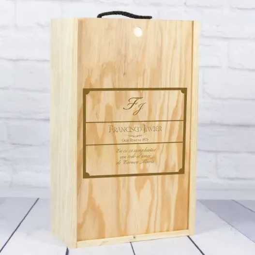 Caja de botella de vino para cumplea&ntilde;os (Vista alternativa)