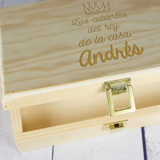 Caja de cubiertos personalizada (Detalle de presentación)