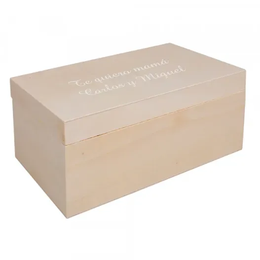 Caja de madera con tapa (Idea de regalo original)