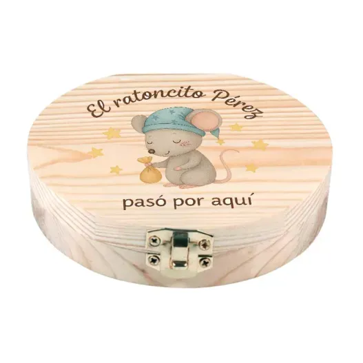 Caja de madera para dientes de leche 'Ratoncito' (Vista secundaria)