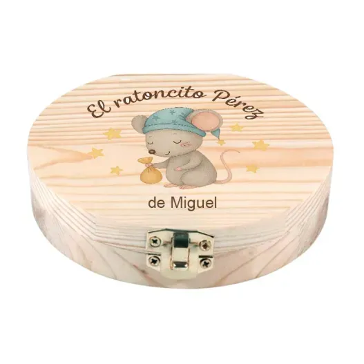 Caja de madera para dientes de leche 'Ratoncito' (Foto de catálogo)