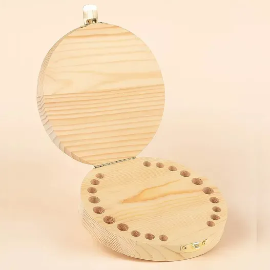 Caja de madera para dientes de leche con foto (Detalle de presentación)
