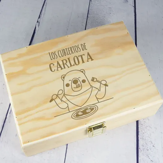Caja de madera personalizada osito (Foto de catálogo)