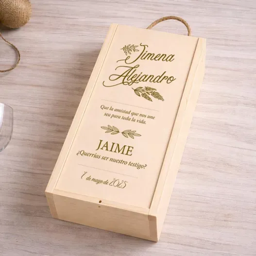 Caja de madera personalizada para vino (Foto de catálogo)