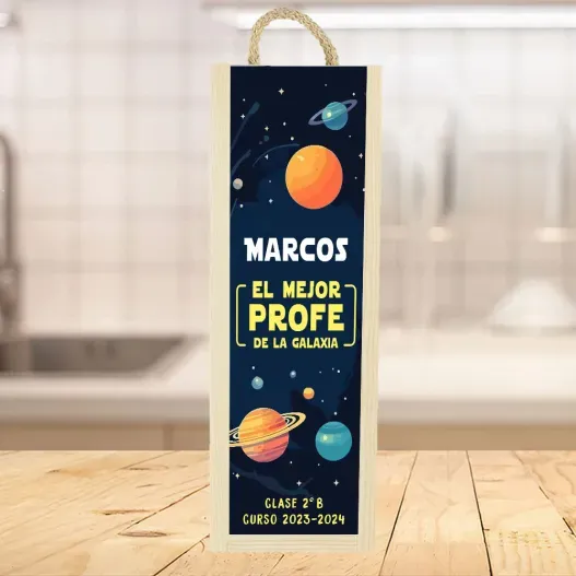Caja madera personalizada 'Mejor Profe' (Idea de regalo original)