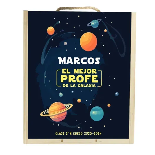 Caja madera personalizada 'Mejor Profe' (Vista secundaria)