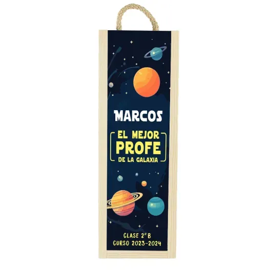 Caja madera personalizada 'Mejor Profe' (Foto de catálogo)