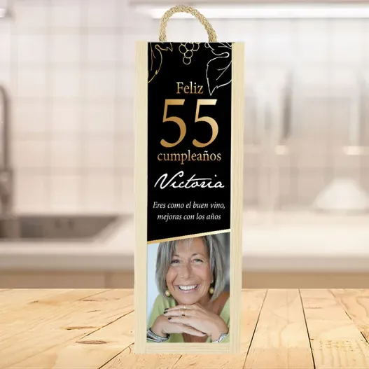 Caja madera personalizada para cumplea&ntilde;os (Idea de regalo original)