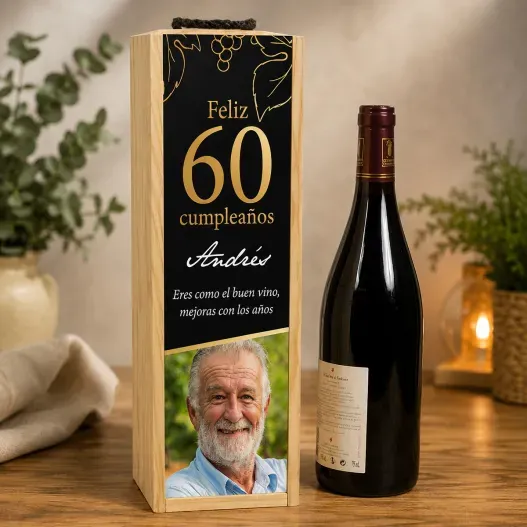 Caja madera personalizada para cumplea&ntilde;os (Vista alternativa)