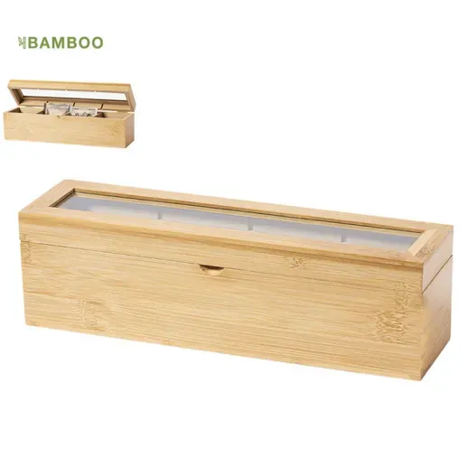 Caja para T&eacute; e Infusiones de Bamb&uacute; (Foto de catálogo)