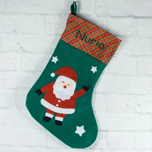Calcet&iacute;n Navide&ntilde;o bordado (Vista alternativa)