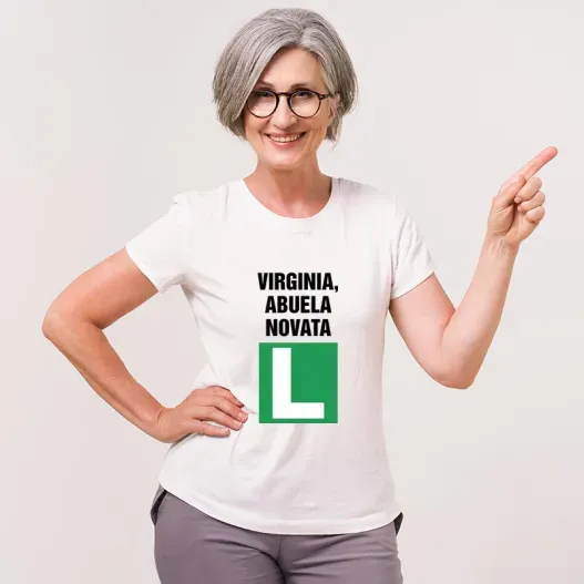 Camiseta abuela novata personalizada
