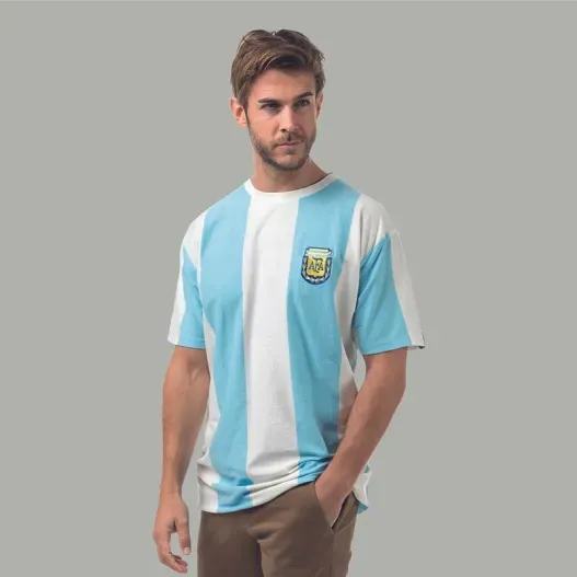 Camiseta Argentina con tarjeta personalizada (Detalle de presentación)