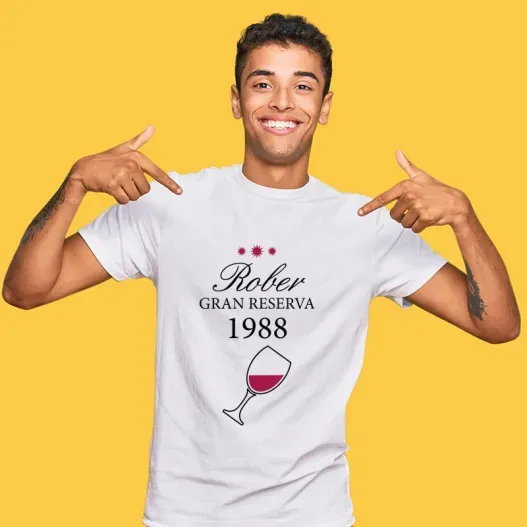 Camiseta BIO gran reserva personalizada (Idea de regalo original)
