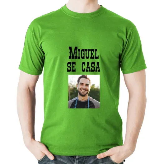 Camiseta despedida soltero personalizada (Detalle de presentación)