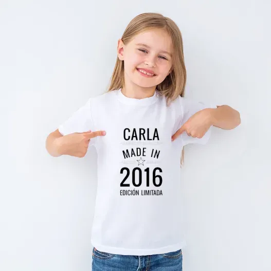 Camiseta infantil personalizada Made in (Vista alternativa)