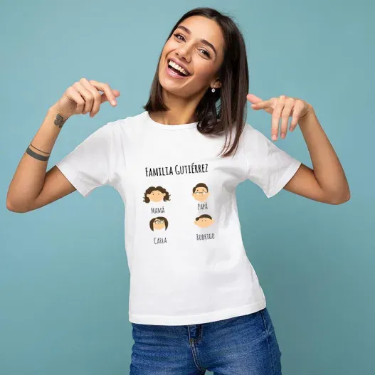 Camiseta mi familia personalizada