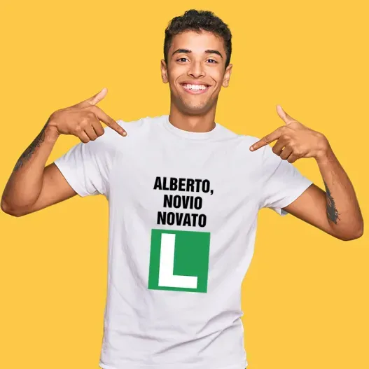 Camiseta novio novato personalizada (Vista alternativa)