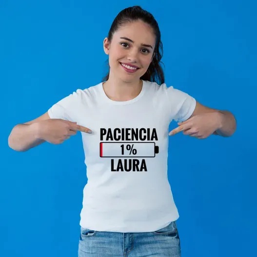 Camiseta para mujer 'Pila de paciencia'