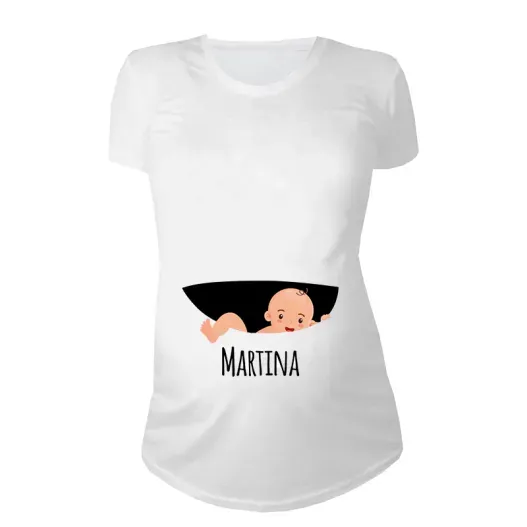 Camiseta personalizada 'Beb&eacute; asoma' (Idea de regalo original)