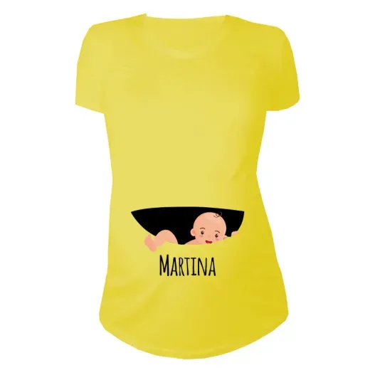 Camiseta personalizada 'Beb&eacute; asoma' (Vista alternativa)