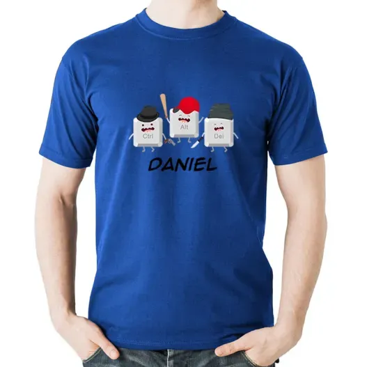 Camiseta personalizada 'Computer' (Detalle de presentación)