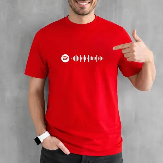 Camiseta personalizada con c&oacute;digo Spotify (Vista alternativa)