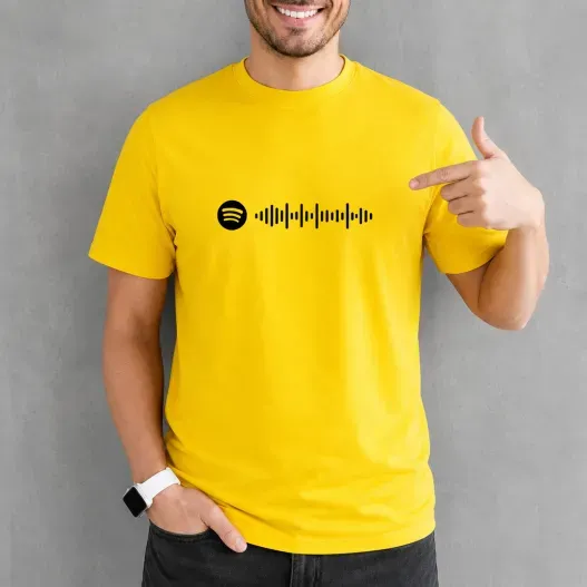 Camiseta personalizada con c&oacute;digo Spotify (Detalle de presentación)