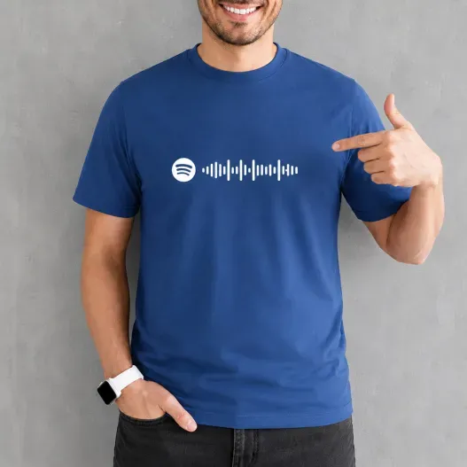 Camiseta personalizada con c&oacute;digo Spotify (Foto de catálogo)