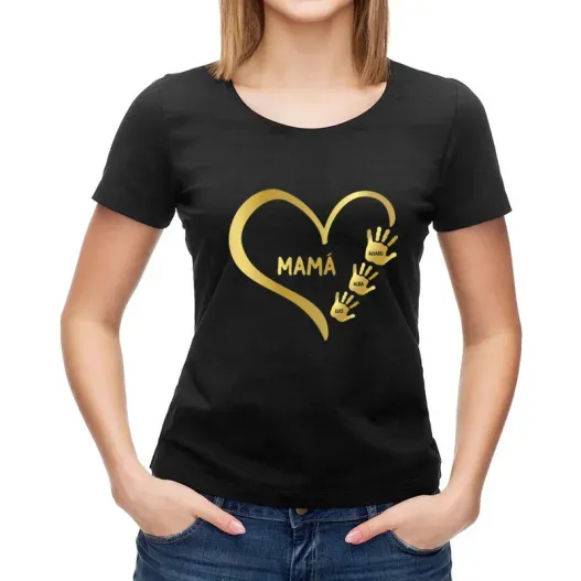 Camiseta personalizada 'Huellas de mam&aacute;'