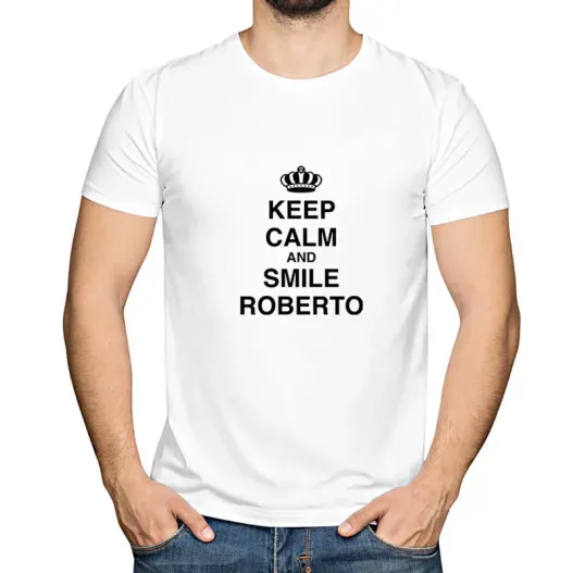 Camiseta personalizada Keep Calm (Detalle de presentación)