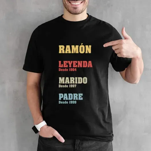 Camiseta personalizada Leyenda