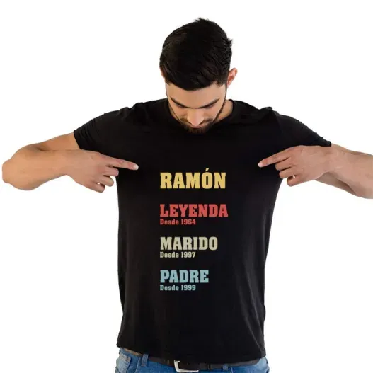 Camiseta personalizada Leyenda (Idea de regalo original)